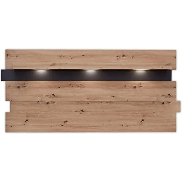 Wandboard Wandpaneel MEMPHIS 202 cm Artisan Eiche und Graphit mit LED
