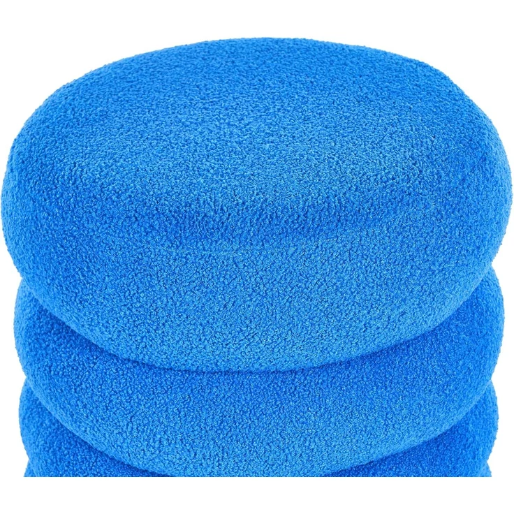 Pouf SUMPTER Bouclé Blau – Bild 5