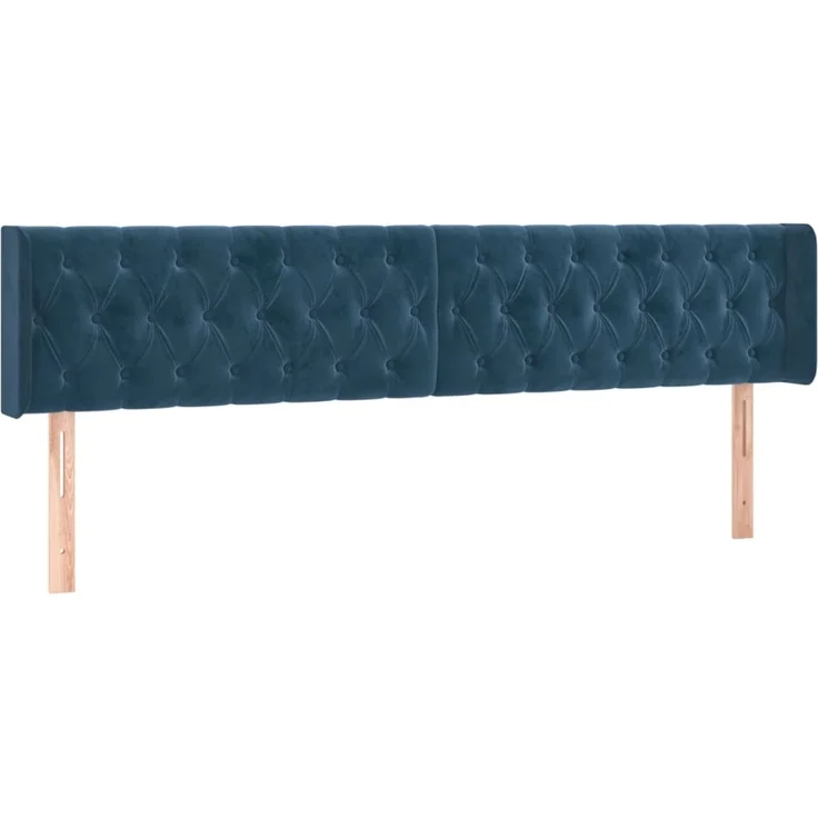 vidaXL Kopfteile 2 Stk. Dunkelblau 90 x 7 x 78/88 cm Samt 346380 – Bild 2