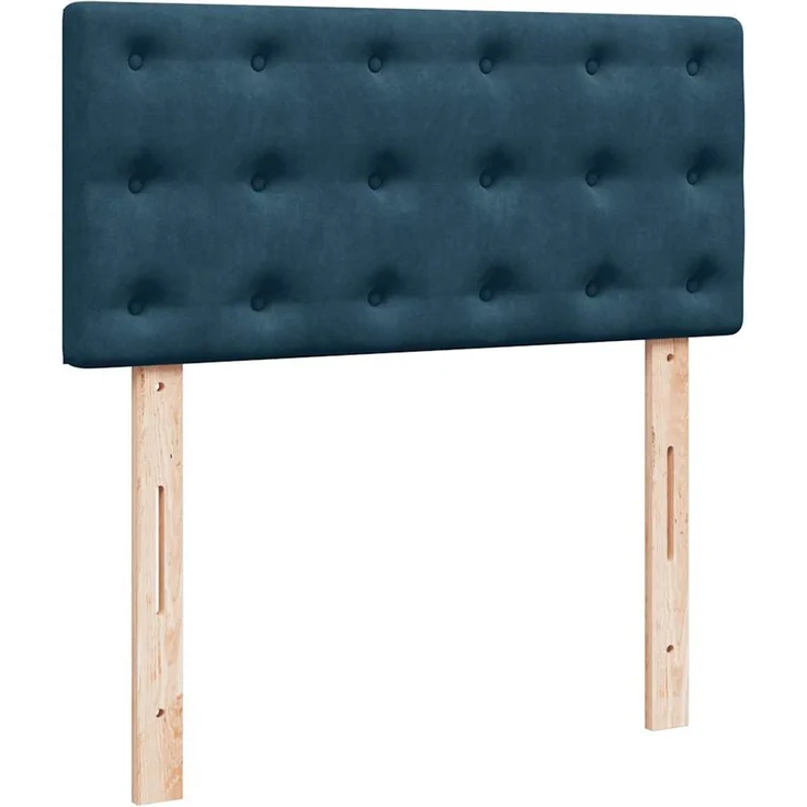 vidaXL Boxspringbett mit Matratze Blau 100x200 cm Samt 3289978 – Bild 12