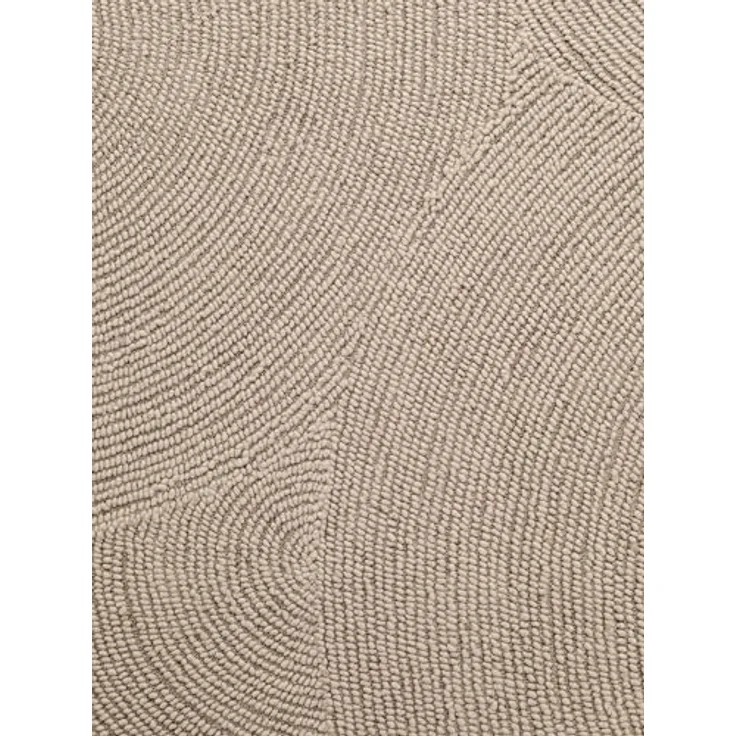 XXXL Wollteppich Eleni, Rund, Beige, Struktur, ca. 200 cm Durchmesser, pflegeleicht, für Fußbodenheizung geeignet, handgetuftet aus 100% Wolle – Bild 10