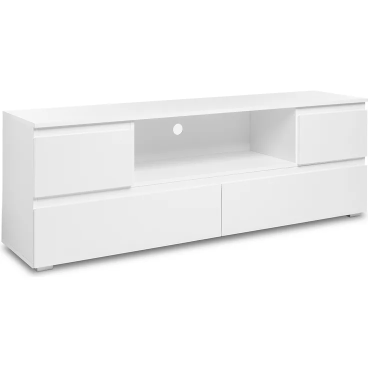 TV-Board >Ravenna< in Weiß Matt - 160x55x40cm (BxHxT)