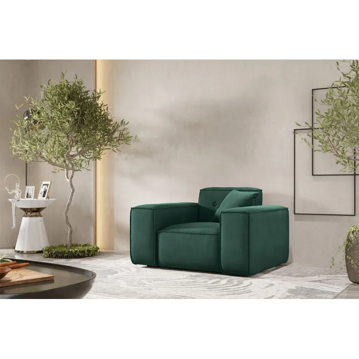Sessel Designersessel CESINA in Stoff Opera Velvet Grün