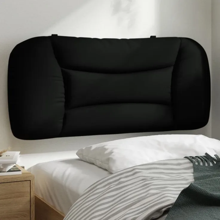 vidaXL Kopfteil-Kissen "Hvar" Schwarz 80 cm Stoff