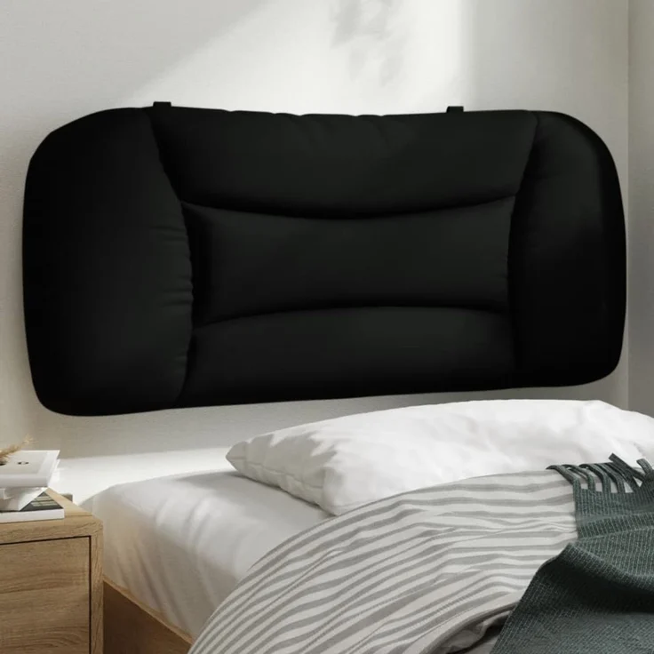 vidaXL Kopfteil-Kissen "Hvar" Schwarz 80 cm Stoff – Bild 1