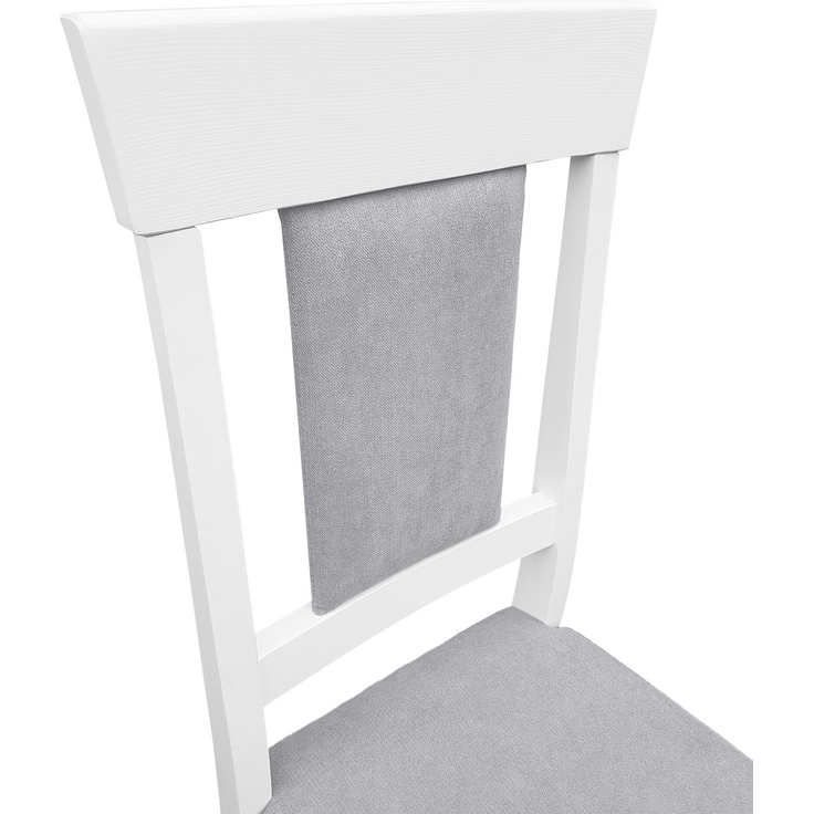 Gepolsterte kleine Essgruppe Tisch 2 Stühle Kiefer Massivholz weiß-grau 90.70-50 A W Set 25 – Bild 9