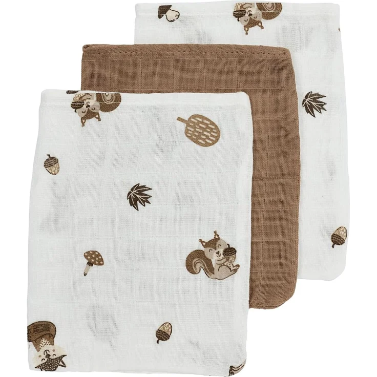 Meyco Forest Animals Waschlappen – 3 Stück – Toffe