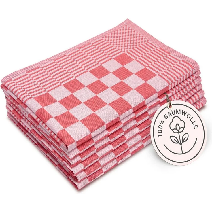 ZOLLNER Geschirrtuch, (Spar-Set, 6-tlg), 65 x 65 cm, 100% Baumwolle, vom Hotelwäschespezialisten – Bild 5