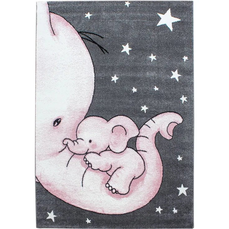 Kinder Teppich Kikki rechteckig - 160x230 cm - Pink