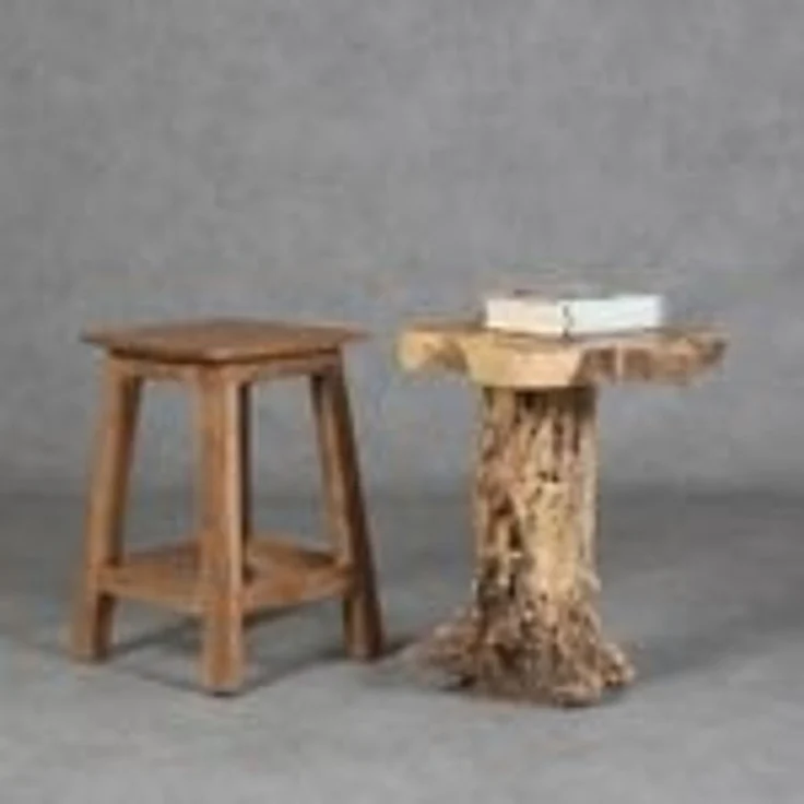 Teakholz Hocker Rocco, Teakholz, 29 x 29 x 48 cm – Bild 8