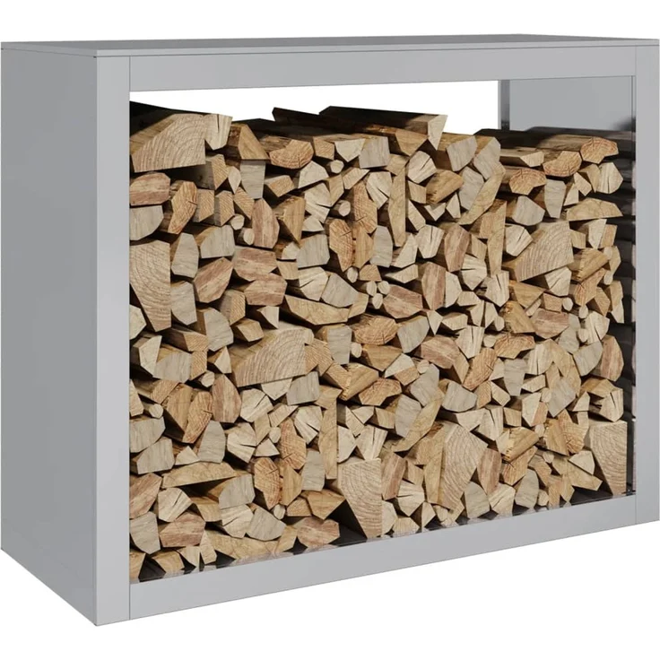 vidaXL Brennholzregal 100x40x80 cm Verzinkter Stahl 850980 – Bild 2