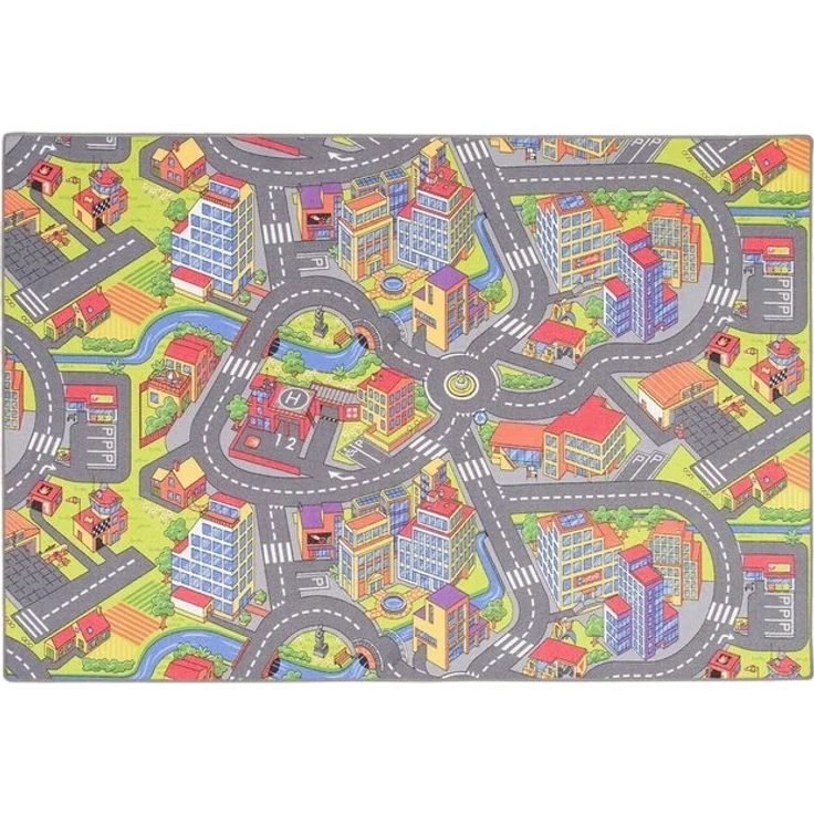 Snapstyle Kinderteppich Kinder Spiel Teppich Little Town 3D, Rechteckig, Höhe: 4 mm – Bild 4