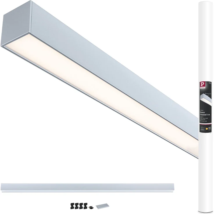 Paulmann Einspeisung für Lichtleiste Linion Power Channel 17 W Aluminium chrom-matt warmweiß – Bild 8
