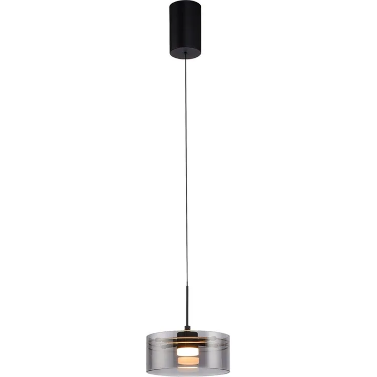 LED-Pendelleuchte MONDO Karena 20 cm, Glas, Schwarz, 20 x 180 x 20 cm