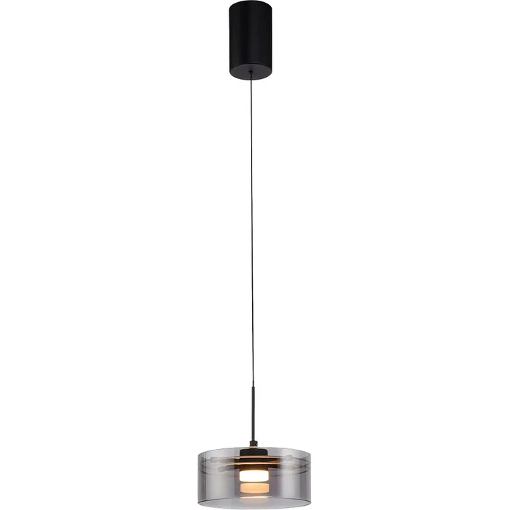 LED-Pendelleuchte MONDO Karena 20 cm, Glas, Schwarz, 20 x 180 x 20 cm – Bild 1
