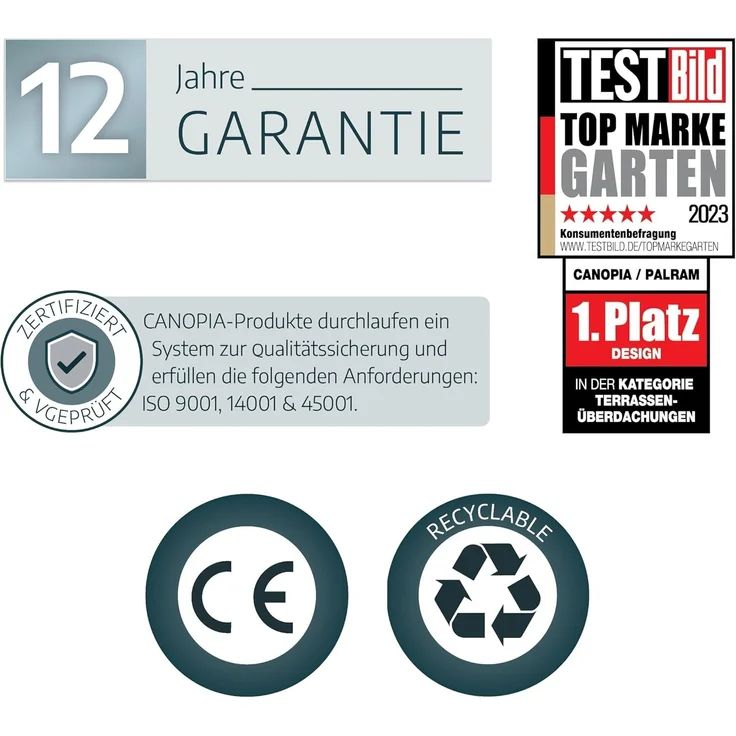 Palram - Canopia Aluminium Terrassenüberdachung – Bild 8