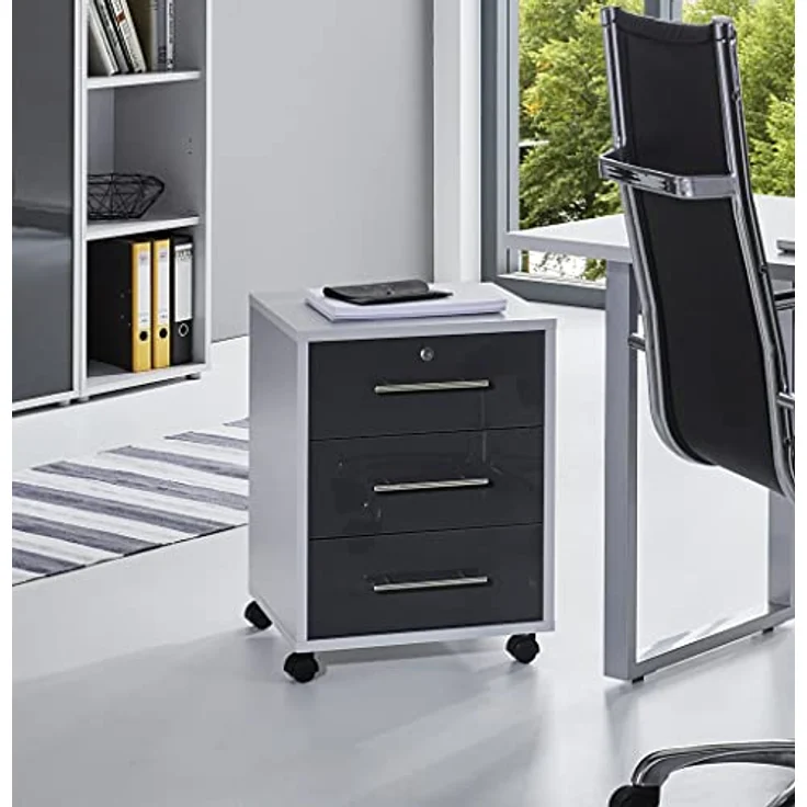 moebel-dich-auf Rollcontainer OFFICE EDITION, Metallgriffe, 1 Schubkasten abschließbar – Bild 2