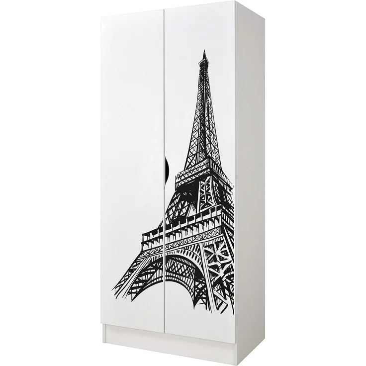 Leomark 'Roma' 2-trg. Kleiderschrank, Eiffelturm