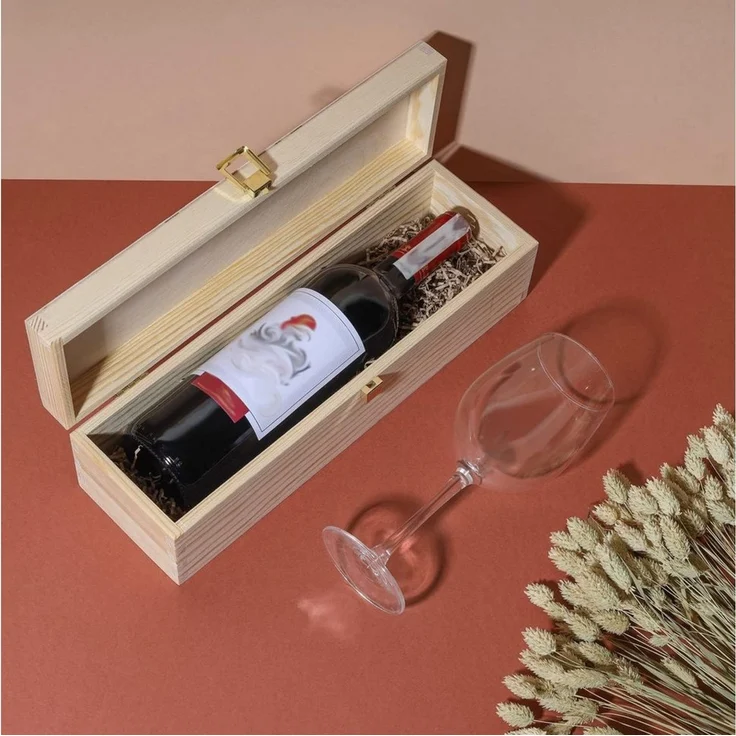 Creative Deco Weinkiste Holzkiste Weinbox für 1 Flasche – Bild 3