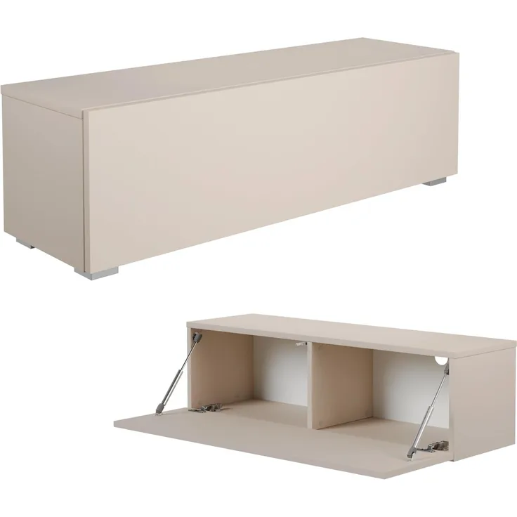 Platan Room Lowboard Kira, TV Schrank Fernsehschrank 105 / 140 / 210 / 280 cm breit Kaschmir Matt