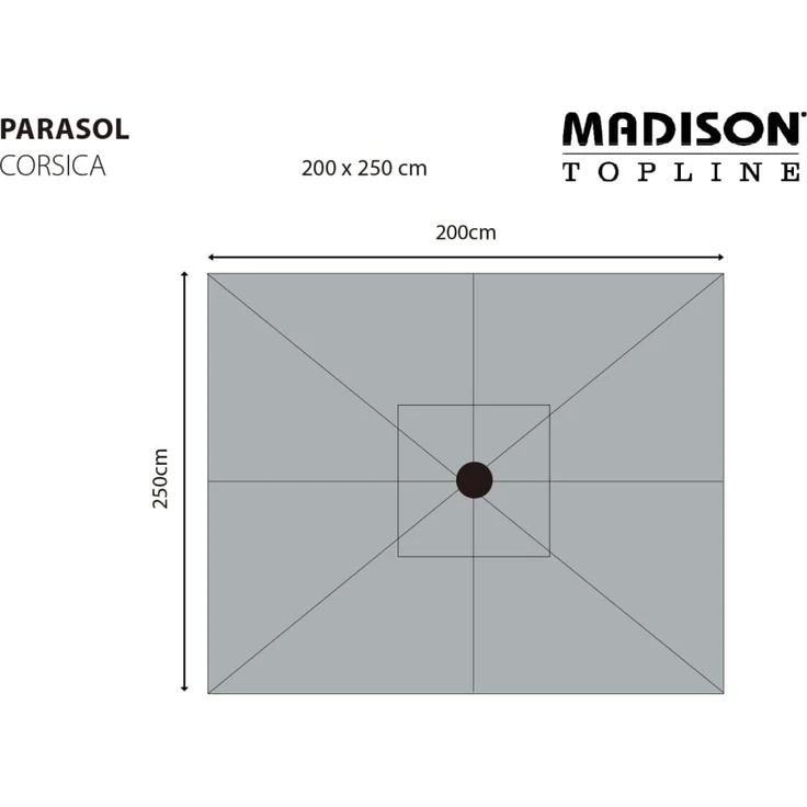 Madison Sonnenschirm Corsica 200x250 cm Taupe 447148 – Bild 7