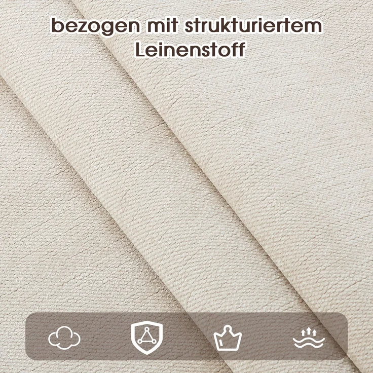 2 Esszimmerstühle aus Metall in Holzoptik, bequem und atmungsaktiv, geeignet für Esszimmer, Wohnzimmer, Cafés, moderner Stil, Leinenstoff, Naturholzfarbe--Holz--61.5x52.5x83cm--YOUDENOVA – Bild 6