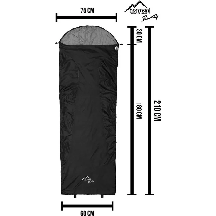 normani Deckenschlafsack Ultralight-Schlafsack (RV links) Runty, Ultraleicher, kompakter Einzelschlafsack mit 3D Microtech - 570 g – Bild 3