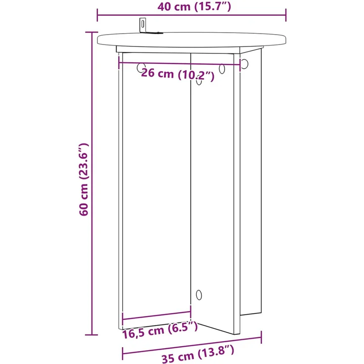 vidaXL Pflanzenständer 2 stk. Sonoma-Eiche Ø40 x 60 cm Holzwerkstoff 899710 – Bild 9
