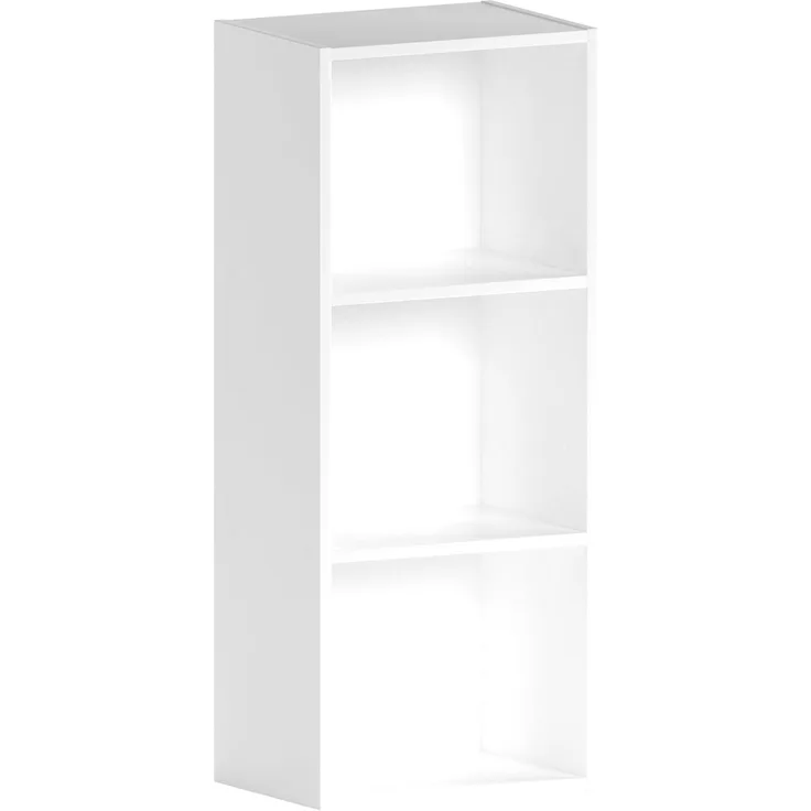Vida Designs Oxford Bücherregal mit 3 Ebenen, würfelförmig, weiß, Holz-Regaleinheit für Büro, Wohnzimmermöbel