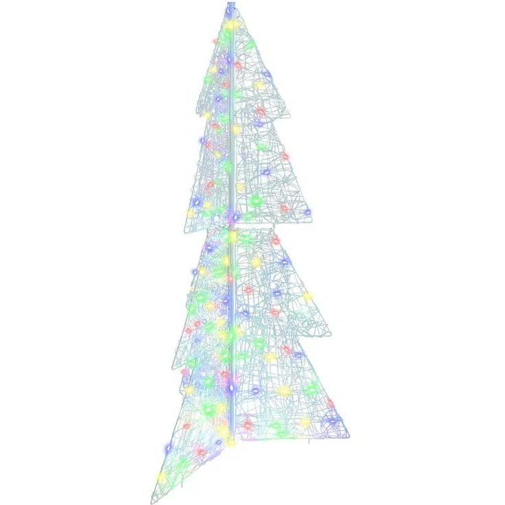 vidaXL Weihnachtsbaum Mehrfarbig 150 cm Acryl 160 LEDs 42019209 – Bild 2