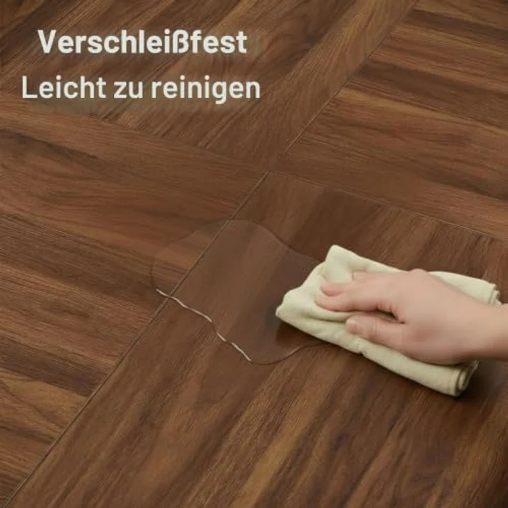 LITTLE TREE Runder Esstisch 120 cm, Esszimmertisch mit Holzsockel für 4–6 Personen, Kleiner Küchentisch im Minimalistischen Design, für Wohnzimmer Balkon Esszimmer, Retro Braun – Bild 6
