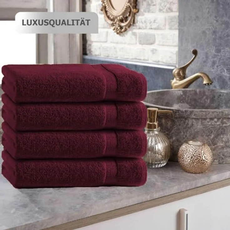 TRENDBUY24 Handtuch Set Handtücher Duschtücher Gästetücher Baumwolle Frottee Premium 4er Set, 100% Baumwolle (4-St), Duschtuch – Bild 7