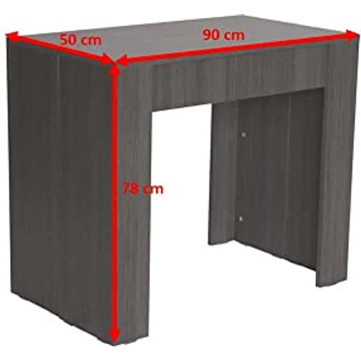 RED DECO Ausziehbare Konsole, Holz, grau, one Size – Bild 4