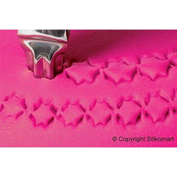 silikomart Wonder Crimp-Zange Teig für Tortendekoration regelmäßigen Edelstahl Six Star