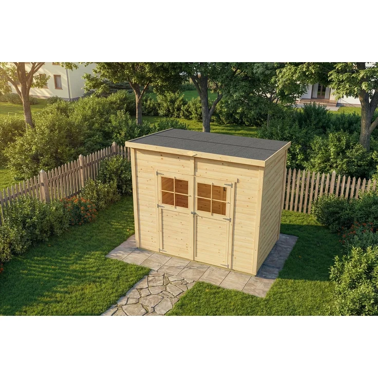 Alpholz Gerätehaus Alster Gerätehaus aus Holz Geräteschrank mit 19 mm Wandstärke Gartenhaus mit Montagematerial – Bild 4