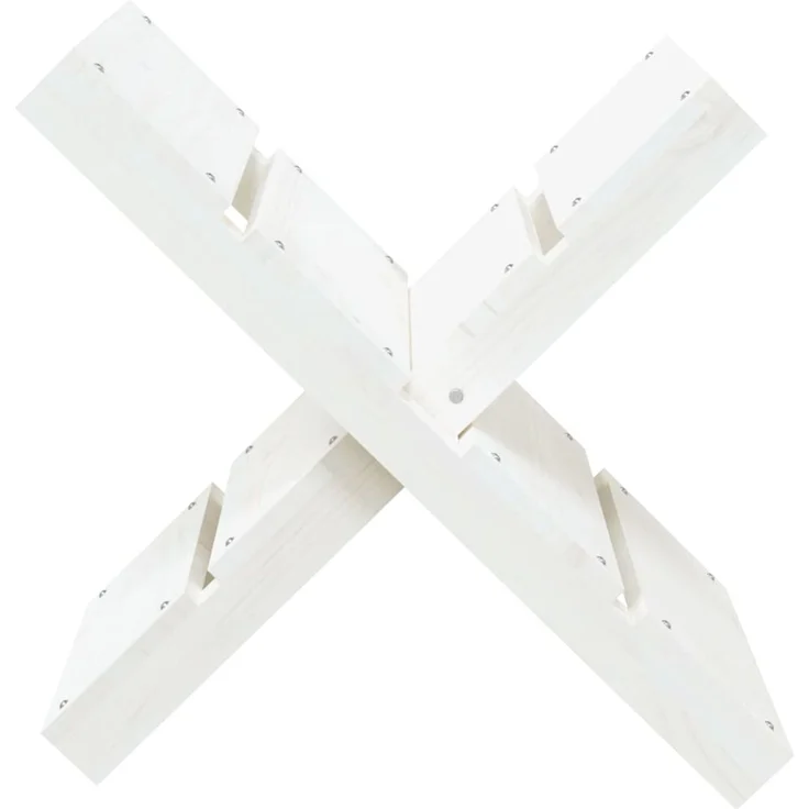 vidaXL Kaminholzhalter Weiß 47x39,5x48 cm Massivholz Kiefer 822448 – Bild 5