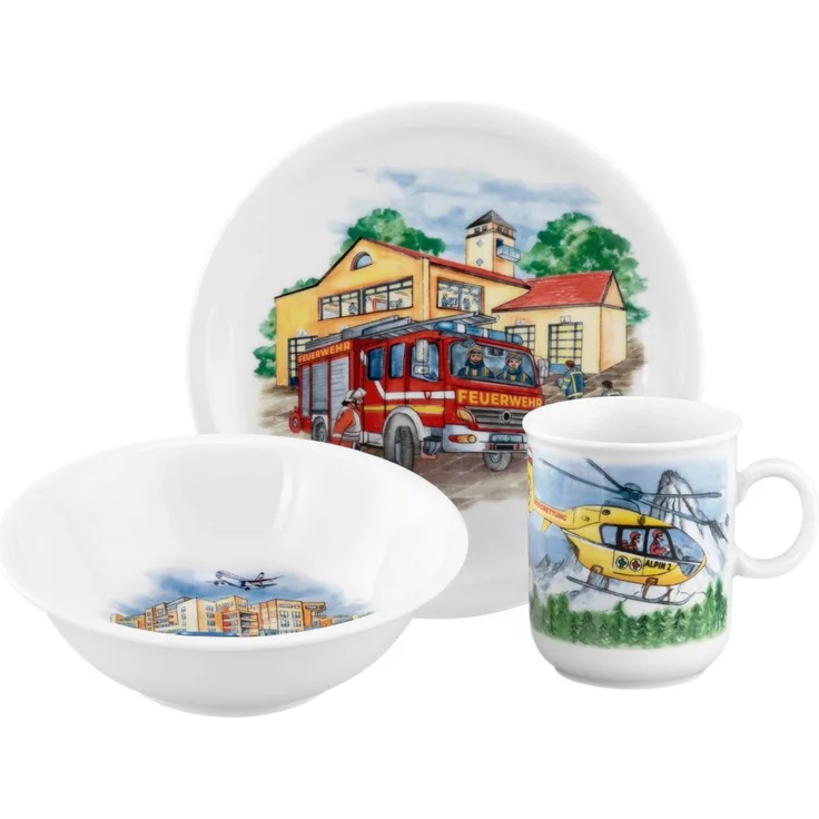 Seltmann Weiden Compact Kindergeschirr Set 3-teilig - Blaulicht