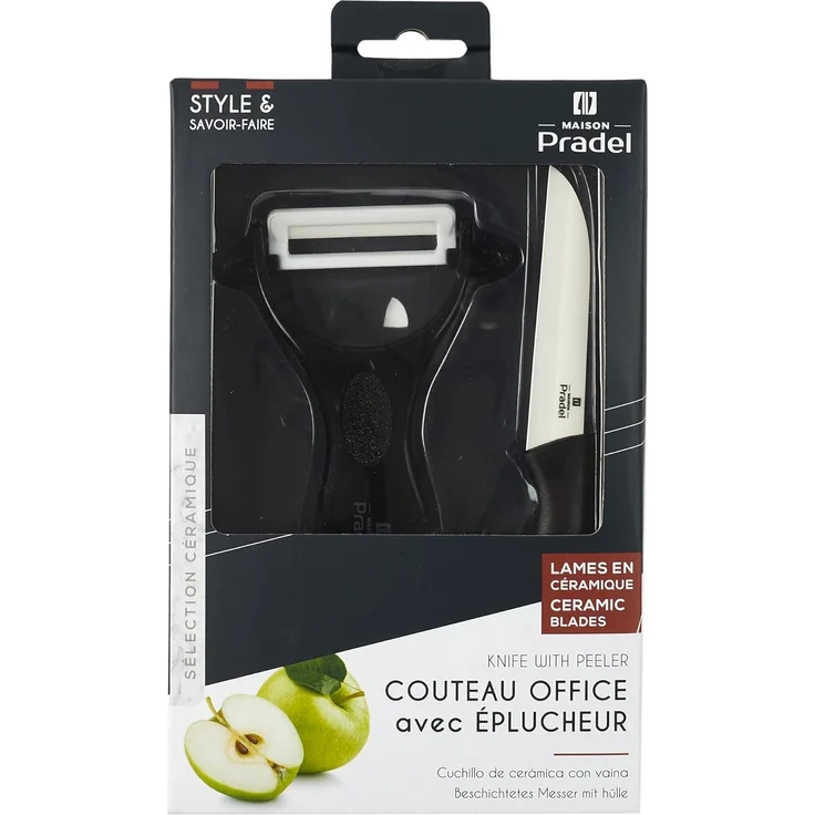 COOK CONCEPT Messer mit Schäler, Schwarz-Weiss, One Size, KD3118 – Bild 6