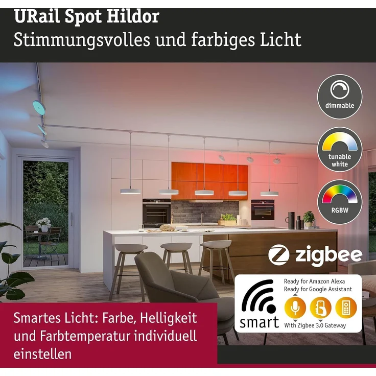 Paulmann 94895 URail LED Schienenspot Hildor 3-Step-Dim 3000K Signalweiß RAL 9003 – Bild 2
