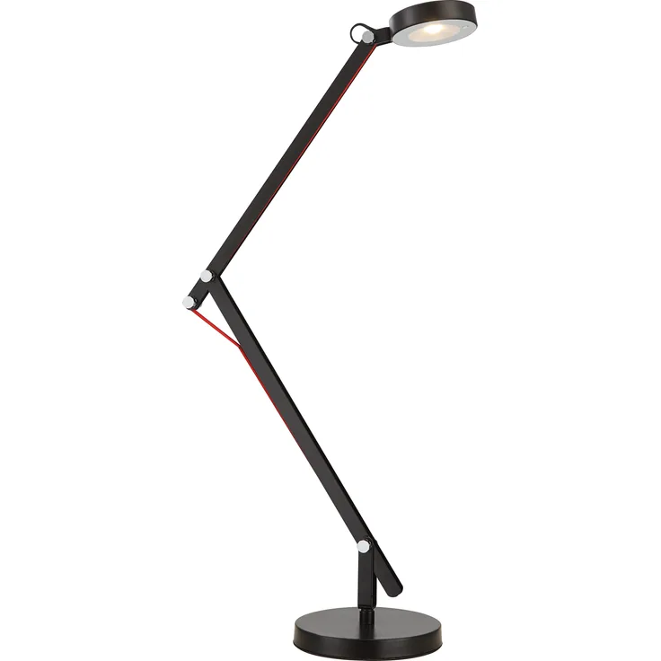 Globo Wilo Tischleuchte Schwarz, 1xLED, 6W, 500 Lumen, warmweiß, nachttischlampe, IP20