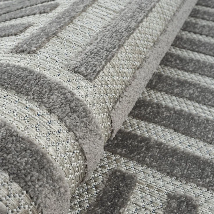 Sanat Teppich Berlin, rund, Höhe: 6 mm, In -und Outdoor geeignet, Außenbereich,Terasse, Balkon, modern – Bild 2