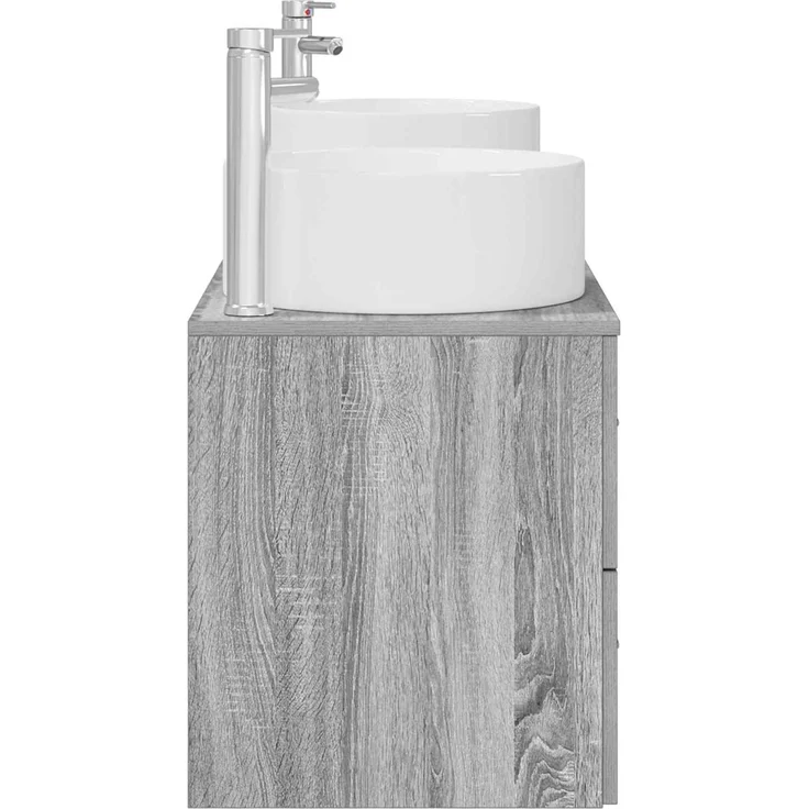 vidaXL Badezimmerschrank-Set 3 stk. Grau Sonoma 161,5 x 44,5 x 80 cm 3405944 – Bild 6
