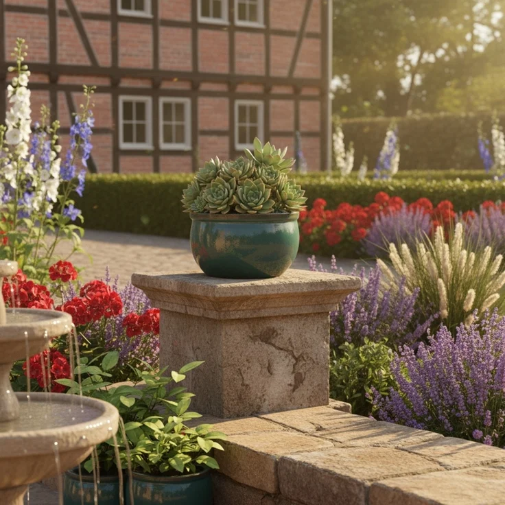 Pflanzgefäß Keramik "Bavaria" Grün 30 x 17 cm – Bild 8