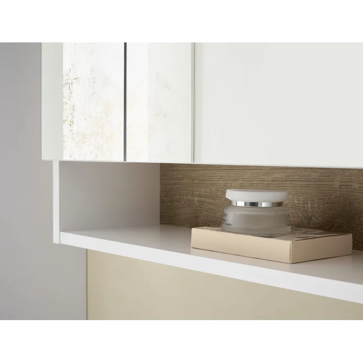 Badezimmer-Set >Denver< (3-tlg.) in weiß matt / Evoke Eiche Dekor - 120x195x35 (BxHxT) – Bild 9