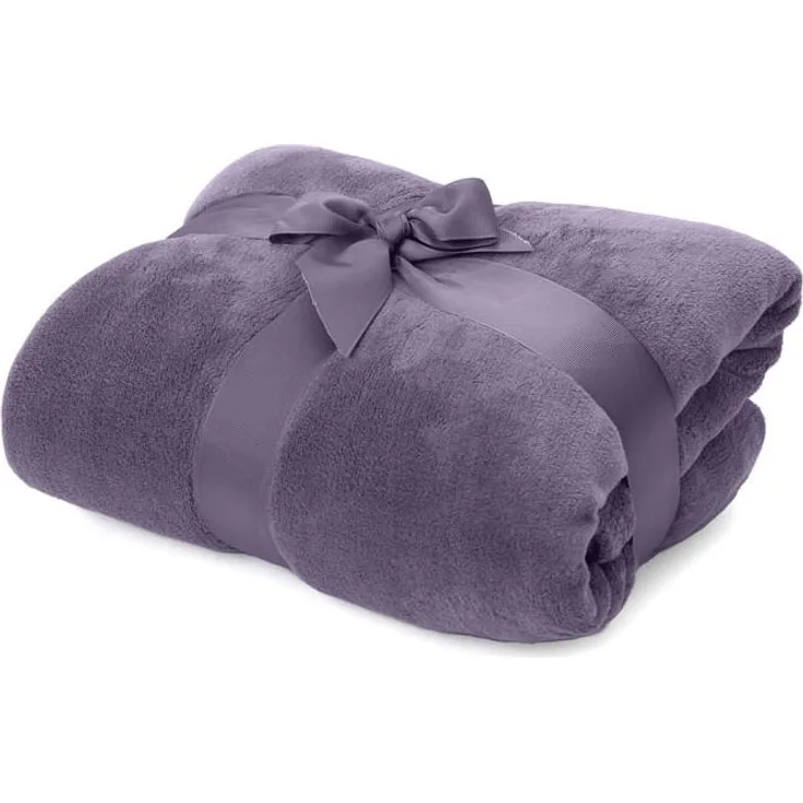 LUMALAND Kuscheldecke - 150x200 cm - Sofadecke & Tagesdecke - Lila