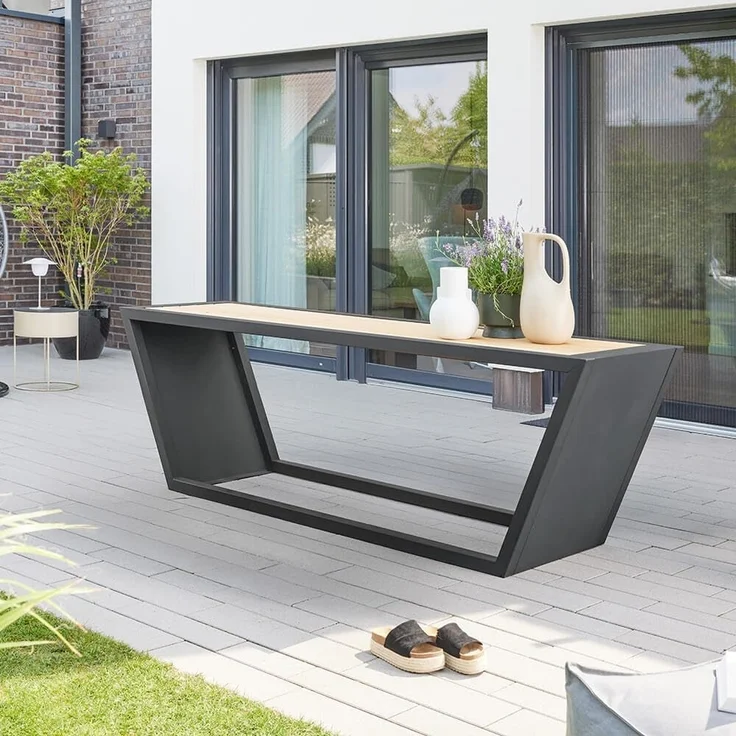 HOME DELUXE Sitzgarnitur aus Stahl KOBON Anthrazit - Made in Germany - 1 x Tisch – Bild 2