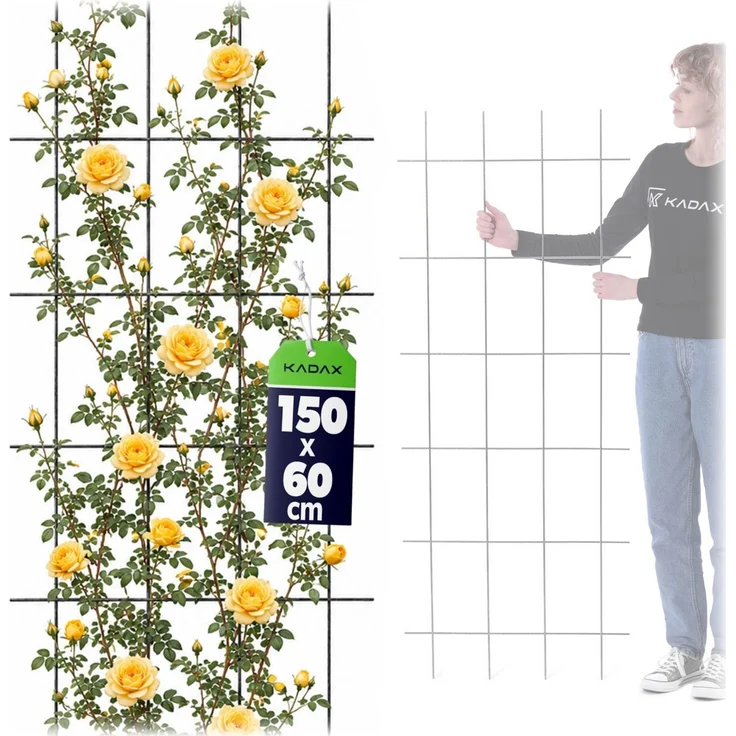 KADAX Garten-Pergola-Metallstütze für Pflanzen, Rosen, Blumen, Gitter, 60 x 150 cm – Bild 1