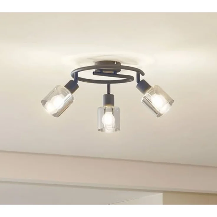 Lindby Deckenstrahler Netty, Glas Alu IP20, 3 x 10 W LED – Bild 2