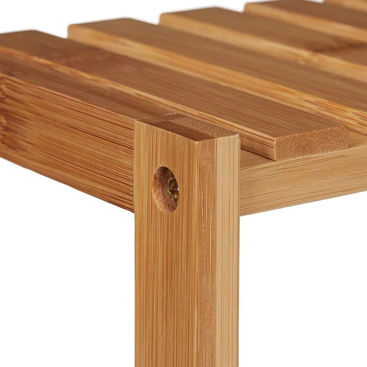 Relaxdays Wandregal mit 3 Ablagen, Walnuss natur, 60 x 15 x 50 cm – Bild 5