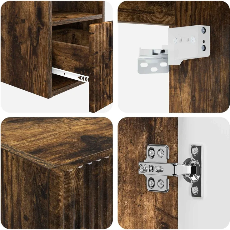 vidaXL Badezimmerschrank-Set 5 stk. Geräucherte Eiche 3406038 – Bild 8
